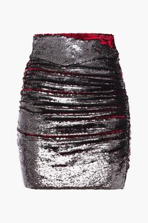 Мини-юбка Dreaming со сборками и пайетками IRO, серебряный