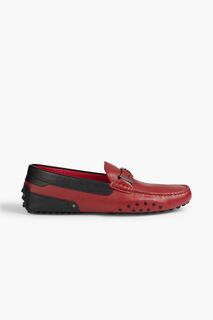 Двухцветные кожаные кроссовки для вождения Tod&apos;s, бордовый Tod’S