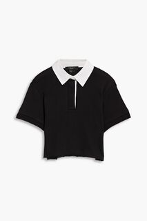 Укороченная рубашка-поло из французской махры Twenty Montréal, черный