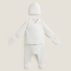 Комплект одежды Zara Home Openwork Newborn, 3 предмета, белый