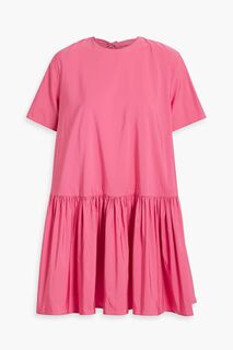 Платье мини из тафты со сборками VALENTINO GARAVANI, розовый
