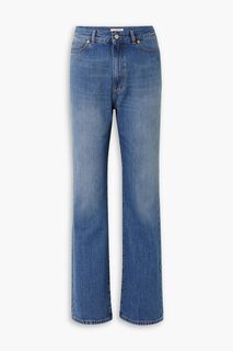 Прямые джинсы средней посадки с принтом VALENTINO GARAVANI, синий