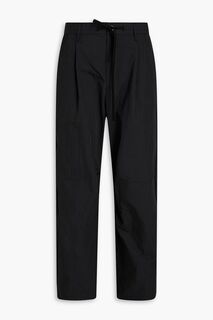 Укороченные зауженные брюки Studio из поплина из смесового хлопка JOHN ELLIOTT, черный