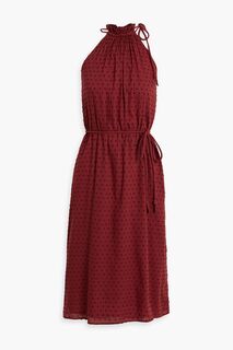Полосатое платье fil-купе из хлопкового жаккарда JOIE, красный