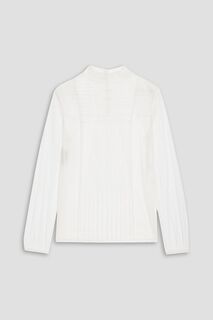 Блуза из тюля с защипами VALENTINO GARAVANI, белый