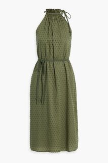 Платье Nashua из хлопка со сборками в швейцарский горошек JOIE, зеленый