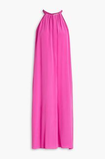 Платье Ora из шелкового крепдешина со сборками JOIE, фуксия