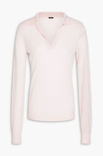 Кашемировый свитер-поло JOSEPH, розовый