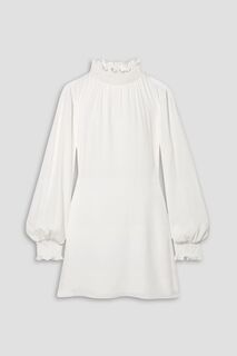 Креповое платье мини The CJ со сборками VANESSA COCCHIARO, белый