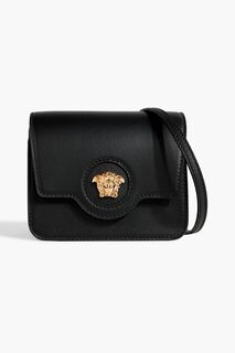 Сумка через плечо La Medusa из шагреневой кожи VERSACE, черный