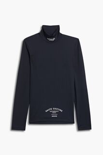 Водолазка из джерси с принтом VETEMENTS, черный