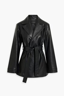 Куртка из искусственной кожи с поясом V By Muubaa, черный