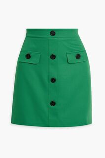 Креповая мини-юбка Emie с пуговицами WALTER BAKER, зеленый