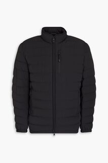 Стеганый пуховик из ракушки WOOLRICH, черный