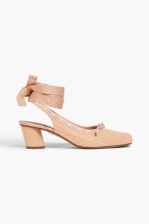 Муаровые туфли Chisel Toe Ballerina 45 ZIMMERMANN, румян