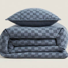 Одеяло Zara Home Waffle-Knit, темно-синий