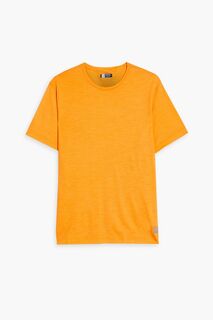 Меланжевая футболка из шерсти и льна Z ZEGNA, оранжевый