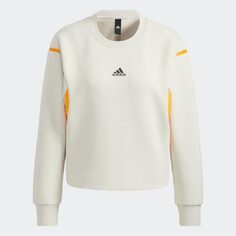 Свитшот Adidas Metallic, бежевый/оранжевый