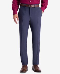 Мужские классические брюки slim-fit из эластичной текстурированной ткани премиум-класса Kenneth Cole Reaction, мульти