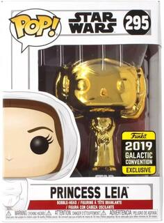 Фигурка Funko Pop! Star Wars Celebration (Gold Chrome) Princess Leia 295 - 2019 Star Wars Galactic Convention Exclusive