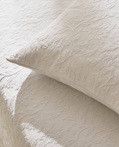 Чехол на подушку с цветочной вышивкой Zara Home, белый
