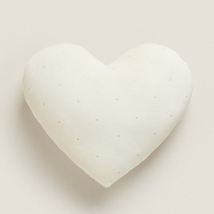 Подушка Zara Home Heart-shaped Polka Dot, кремовый