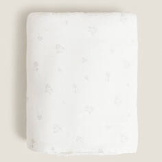Полотенце муслиновое Zara Home Clover, 90х50 см, белый/серый