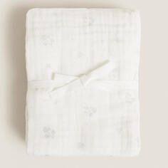 Комплект полотенец из муслина Zara Home Clover, з штуки, 55х55 см, белый/серый