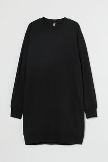 Платье H&amp;M Sweatshirt, черный H&M