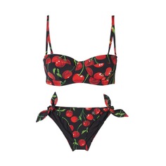 Бикини Dolce &amp; Gabbana Cherry Print, черный/красный