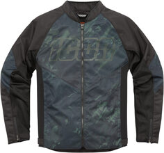 Куртка текстильная Icon Hooligan Demo мотоциклетная, черный/бирюзовый