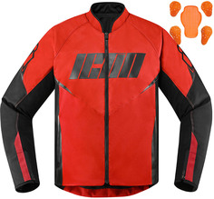Куртка Icon Hooligan мотоциклетная, красный/черный