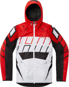 Куртка Icon Airform Retro текстильная, белый/красный
