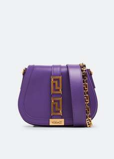 Сумка кросс-боди VERSACE Greca Goddess small shoulder bag, фиолетовый