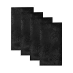Caiden Elegance Дамасские салфетки, набор из 4 шт. Elrene Home Fashions, черный