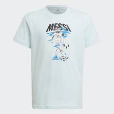 Футболка adidas Messi Football Graphic, светло-голубой/принт