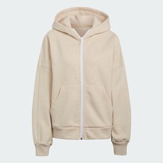 Толстовка Adidas Sportswear Studio Lounge Fleece Hooded Full-zip, бежевый