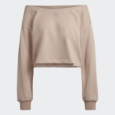 Свитшот adidas 2000 Luxe Slouchy Crew, светло-коричневый