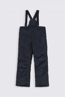 Зимние брюки Coccodrillo лыжные подтяжки темно-синего цвета