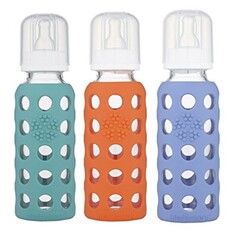 Бутылочки для кормления 3 шт. по 266 мл Lifefactory, зеленый/оранжевый/синий