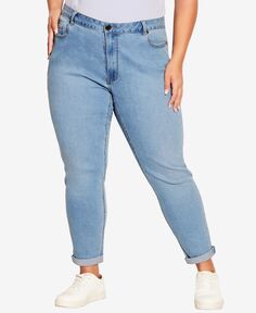 Эластичные джинсы girlfriend больших размеров Avenue, мульти