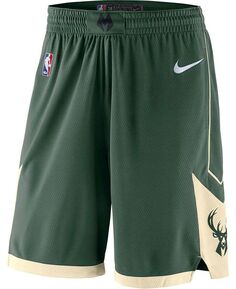 Мужские зеленые шорты milwaukee bucks icon edition swingman 2019/20 Nike, зеленый