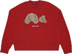 Толстовка Palm Angels Bear Crew &apos;Red/Brown&apos;, красный