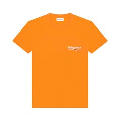 Футболка Balenciaga Political Campaign Small Fit T-Shirt &apos;Fluorescent Orange&apos;, белый