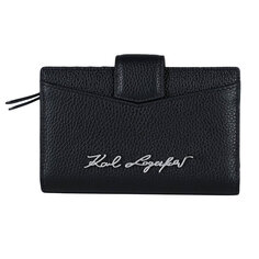 Кожаный кошелек с логотипом Karl Lagerfeld K/Pebble Medium, черный