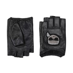 Перчатки без пальцев Karl Lagerfeld K/ikonik Rhinest Karl, черный