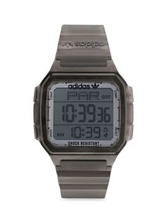 Часы GMT Digital 1 с полимерным ремешком adidas, серый