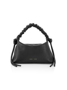 Маленькая кожаная сумка с ручкой сверху на шнурке Proenza Schouler, черный