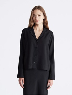 Рубашка Calvin Klein Soft Twill Classic Button-Down, черный