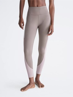 Леггинсы Calvin Klein Performance Embrace High Waist Colorblock 7/8, серо-коричневый